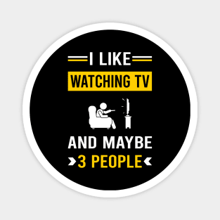 3 People Watching TV Magnet